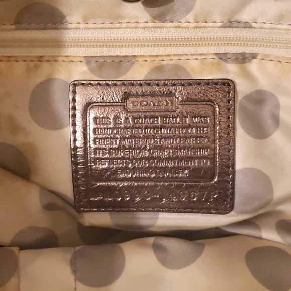Authentic COACH  Metallic Tote Bag - Picture 8 of 15